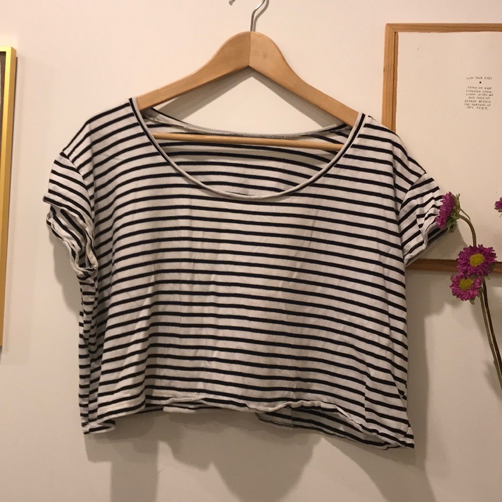 American Apparel Striped Crop Top